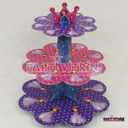 Prenses Sofia Temalı 3 Katlı Kek Standı