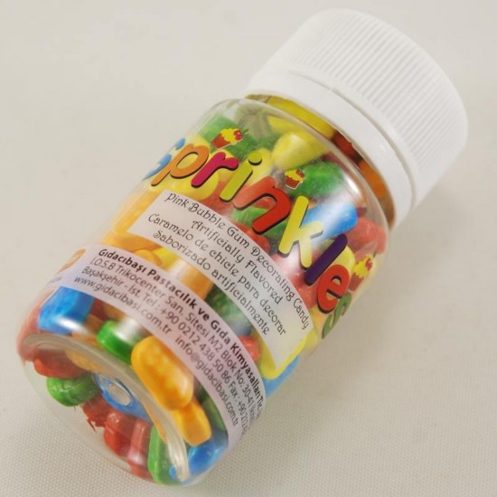 Çilek Şeklinde Renkli Draje Süsleme Şekeri 45 Gr