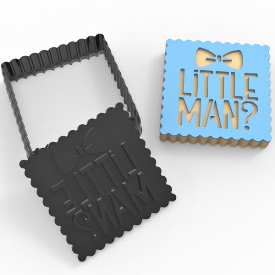 Little Man Plastik Kurabiye Kesme Damga Seti