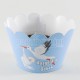 Hoşgeldin Bebek Mavi Cupcake Kenar Süsü 10 Adet