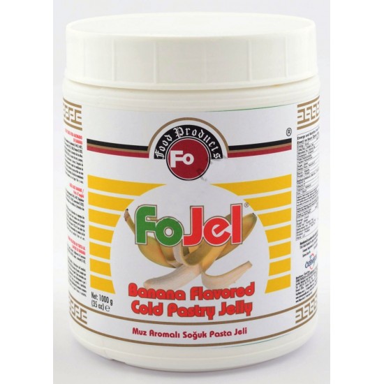Fo Muz Aromalı Dekoratif Pasta Jeli 1 Kg Fo Muz Aromalı Dekoratif Pasta Jeli 1 Kg