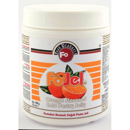 Fo Portakal Aromalı Dekoratif Pasta Jeli 1 Kg