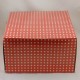 Kırmızı Puantiyeli Pasta Kutusu 35x35x14.5 Cm