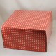 Kırmızı Puantiyeli Pasta Kutusu 35x35x14.5 Cm