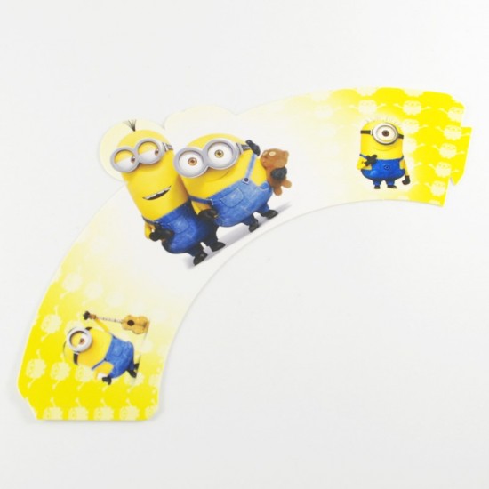 Minions Çılgın Hırsız Resimli Cupcake Kenar Süsü 10 Adet