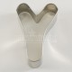 Y Harfi Şeklinde Metal Kurabiye Kalıbı 7 Cm