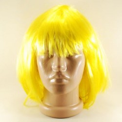 Sarı Renkli Küt Saç Peruk