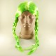 Yeşil Renkli İki Yandan Örgülü Saç Peruk