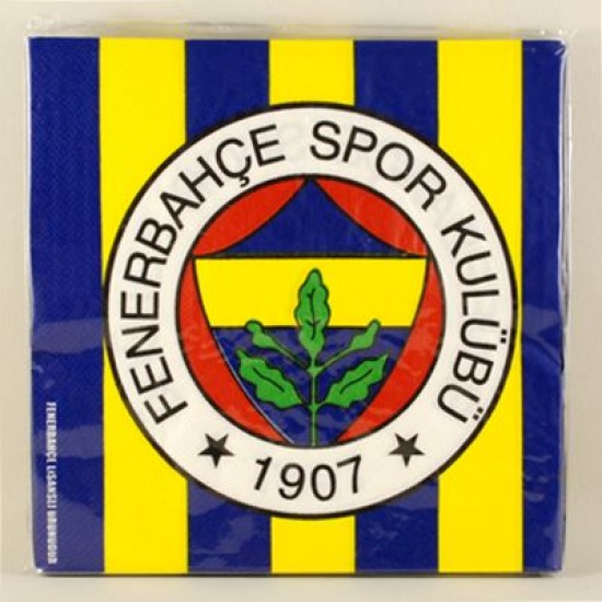 Fenerbahçe Temalı Sarı Lacivert Lisanslı Parti Peçetesi 16 Adet