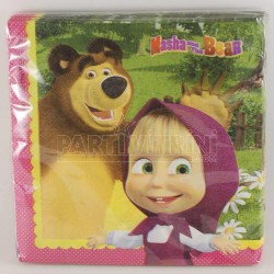 Masha İle Koca Ayı Lisanslı Parti Peçetesi