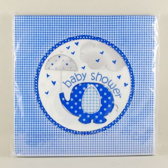 Mavi Filli Baby Shower Peçetesi 20 Adet