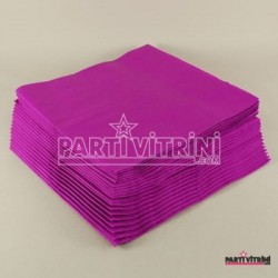 Mor Düz Renk Parti Peçetesi 16 Adet