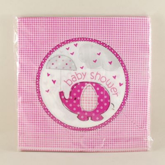 Pembe Filli Baby Shower Peçetesi 20 Adet