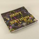 Siyah Renk Happy Birthday Desenli Peçete