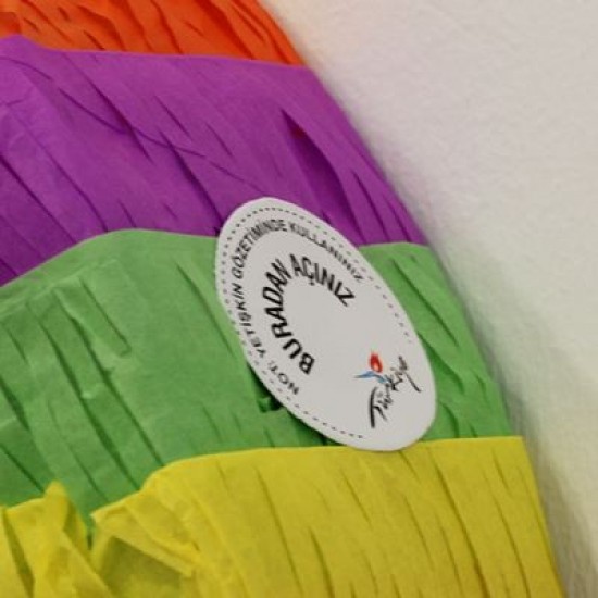 Rengarenk Happy Birthday Yuvarlak Pinyata