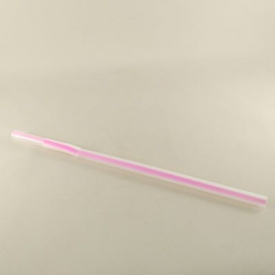 Şeffaf Pembe Ekstra Kalın Uzun Körüklü Frozen Parti Pipeti 50 Adet