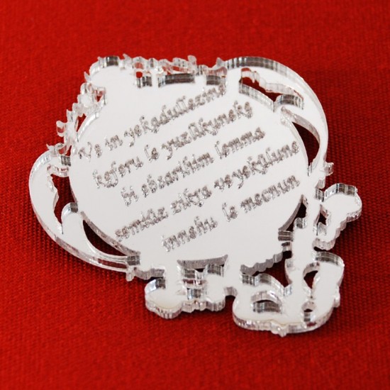 Oyma desenli Nazar Duası Pleksi Ayna