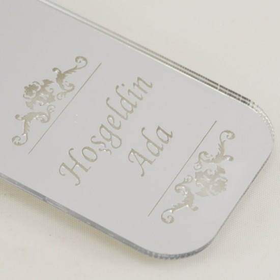 Soft Dikdörtgen Davetiye Veya Kitap Ayracı Pleksi Ayna