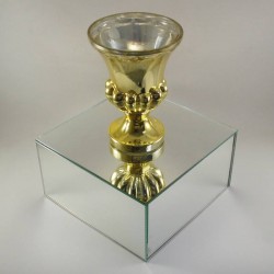 Ayna Stand Vazo Altlığı Cam Ayna 25x25x10 Cm