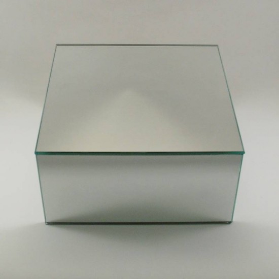Ayna Stand Vazo Altlığı Cam Ayna 25x25x10 Cm