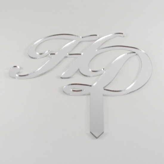 Baş Harfler Pleksi Ayna Pasta Süsü