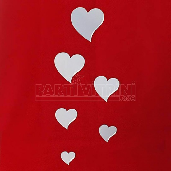 Pleksi Ayna Dekoratif Kalpler Duvar Süsü