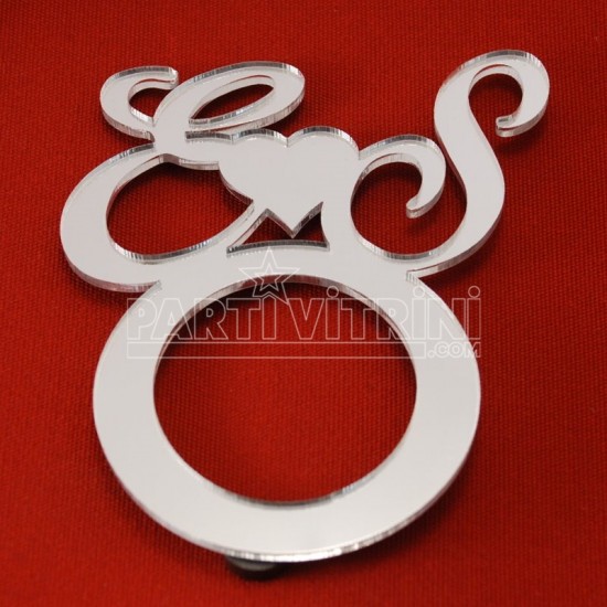 İsim Baş Harflerinden Peçetelik Pleksi Ayna