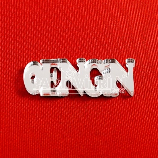 İsimli Anahtarlık Gümüş Renk Pleksi Ayna