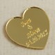 Kalp Şeklinde Altın Renk İsim Yazılan Pleksi Ayna