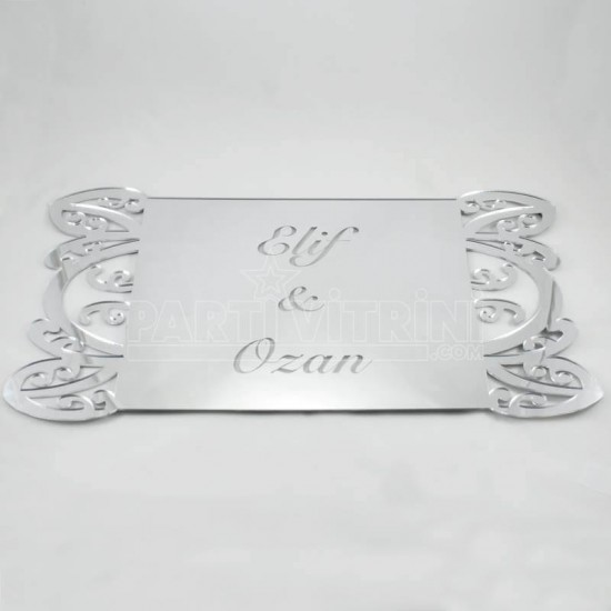 Kapı Süsü Dikdörtgen İsim Yazılabilen Pleksi Ayna