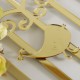 Kapı Süsü Gold Renk Çiçek Süslemeli Pleksi Ayna İsimli Kuş Kafesi