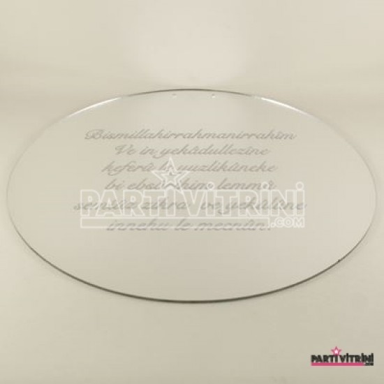 Kapı Süsü Nazar Duası Yuvarlak Pleksi Ayna