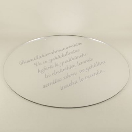 Kapı Süsü Nazar Duası Yuvarlak Pleksi Ayna