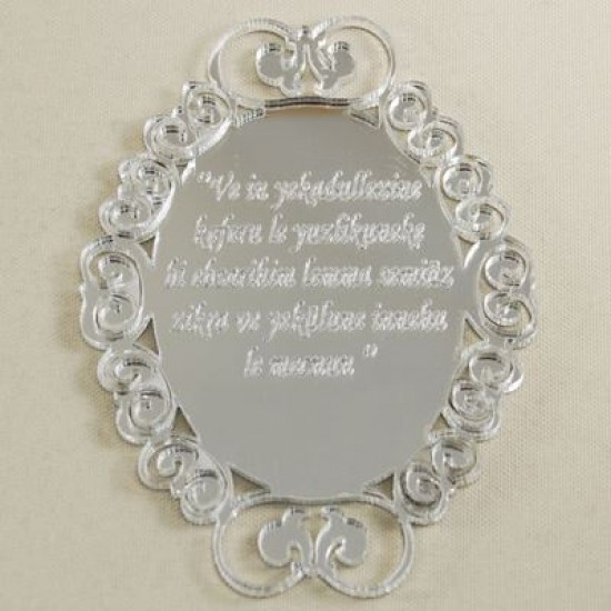 Oyma desenli Nazar Duası Pleksi Ayna