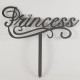 Princess Yazılı Pleksi Ayna Pasta Süsü