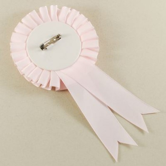 Doğum Günü Çocuğu Toz Pembe Saten Kumaş Parti Rozeti