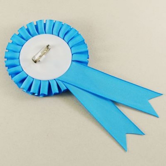 Happy Birthday Mavi Saten Kumaş Parti Rozeti