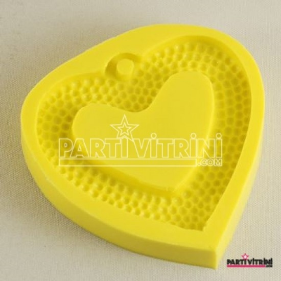 Baloncuklu Kalp Çerçeve Figürlü Silikon Kokulu Taş Ve Sabun Kalıbı