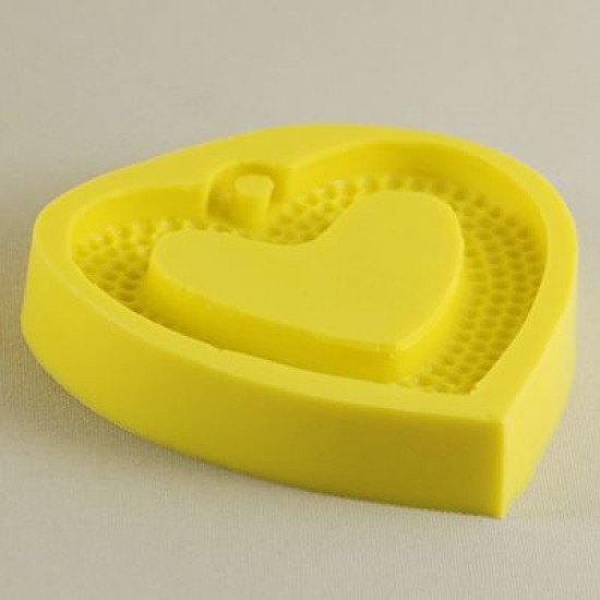 Baloncuklu Kalp Çerçeve Figürlü Silikon Kokulu Taş Ve Sabun Kalıbı