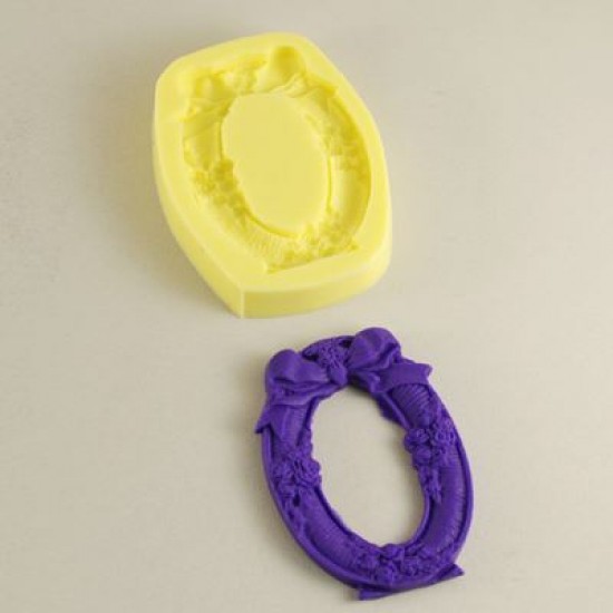 Fiyonklu Ahşap Görünümlü Çerçeve Figürlü Silikon Kokulu Taş Ve Sabun Kalıbı