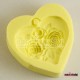 Kalp İçinde Güller Figürlü Silikon Kokulu Taş Ve Sabun Kalıbı
