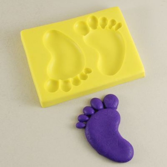 Büyük Boy Bebek Ayakları Figürlü Silikon Kokulu Taş Ve Sabun Kalıbı