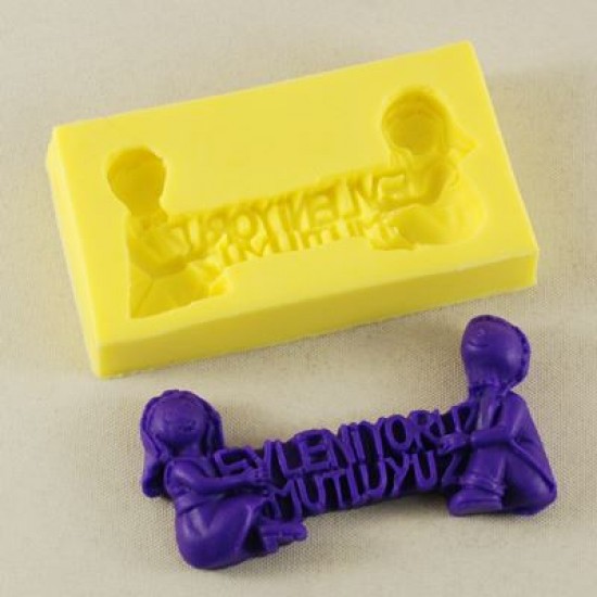 Evleniyoruz Mutluyuz Figürlü Silikon Kokulu Taş Ve Sabun Kalıbı