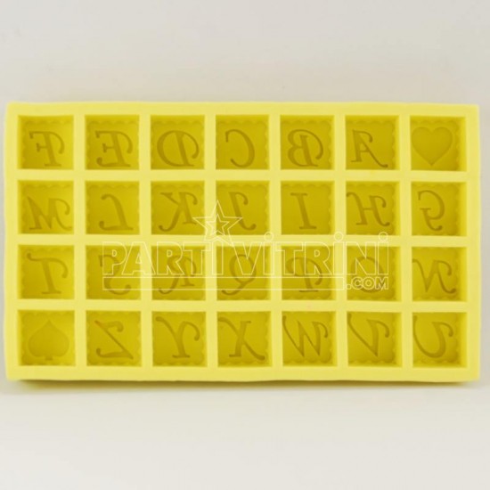 Küp Alfabe Şeklinde Silikon Kokulu Taş Ve Sabun Kalıbı