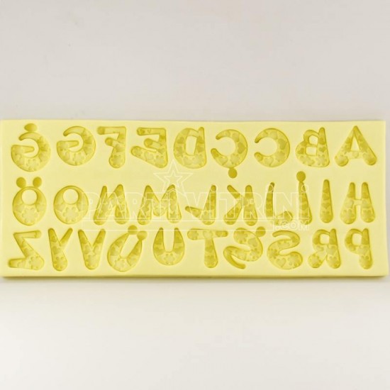 Şirin Figürlü Alfabe Şeklinde Silikon Kokulu Taş Ve Sabun Kalıbı