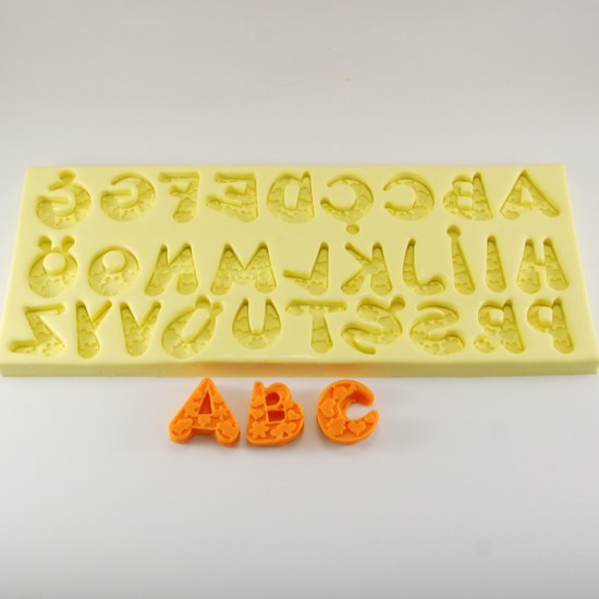 Şirin Figürlü Alfabe Şeklinde Silikon Kokulu Taş Ve Sabun Kalıbı