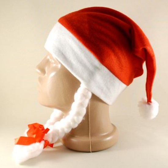 Örgü Saçlı Noel Şapkası