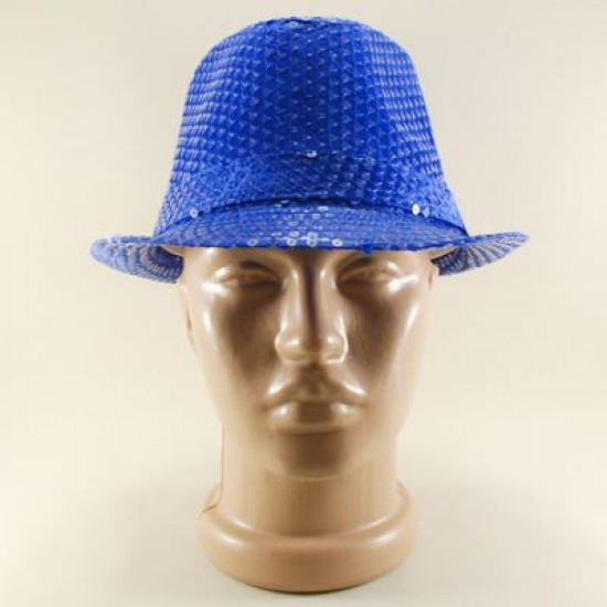 Mavi Renk Pullu Fötr Parti Şapkası