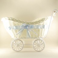 Bebek Şekeri İçin Mavi Açık Hasır Puset 21x44x28 Cm