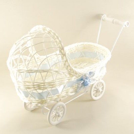 Bebek Şekeri İçin Mavi Hasır Puset 13x26x21 Cm
